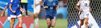 Linda Caicedo de Colombia celebrando un gol en la primera jornada del Mundial Femenino Sub-20 en el Estadio El Campín.