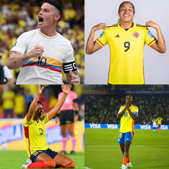 Jugadores colombianos nominados por la IFFHS entre los mejores del 2024: James Rodríguez, Linda Caicedo, Mayra Ramírez y Daniela Arias.